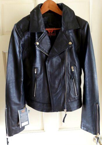 Motorcycle womens Sheep Leather Casual Jacket photo review
