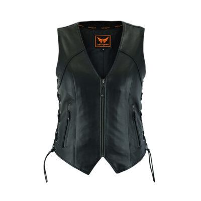 Motorcycle Womens Leather Vest